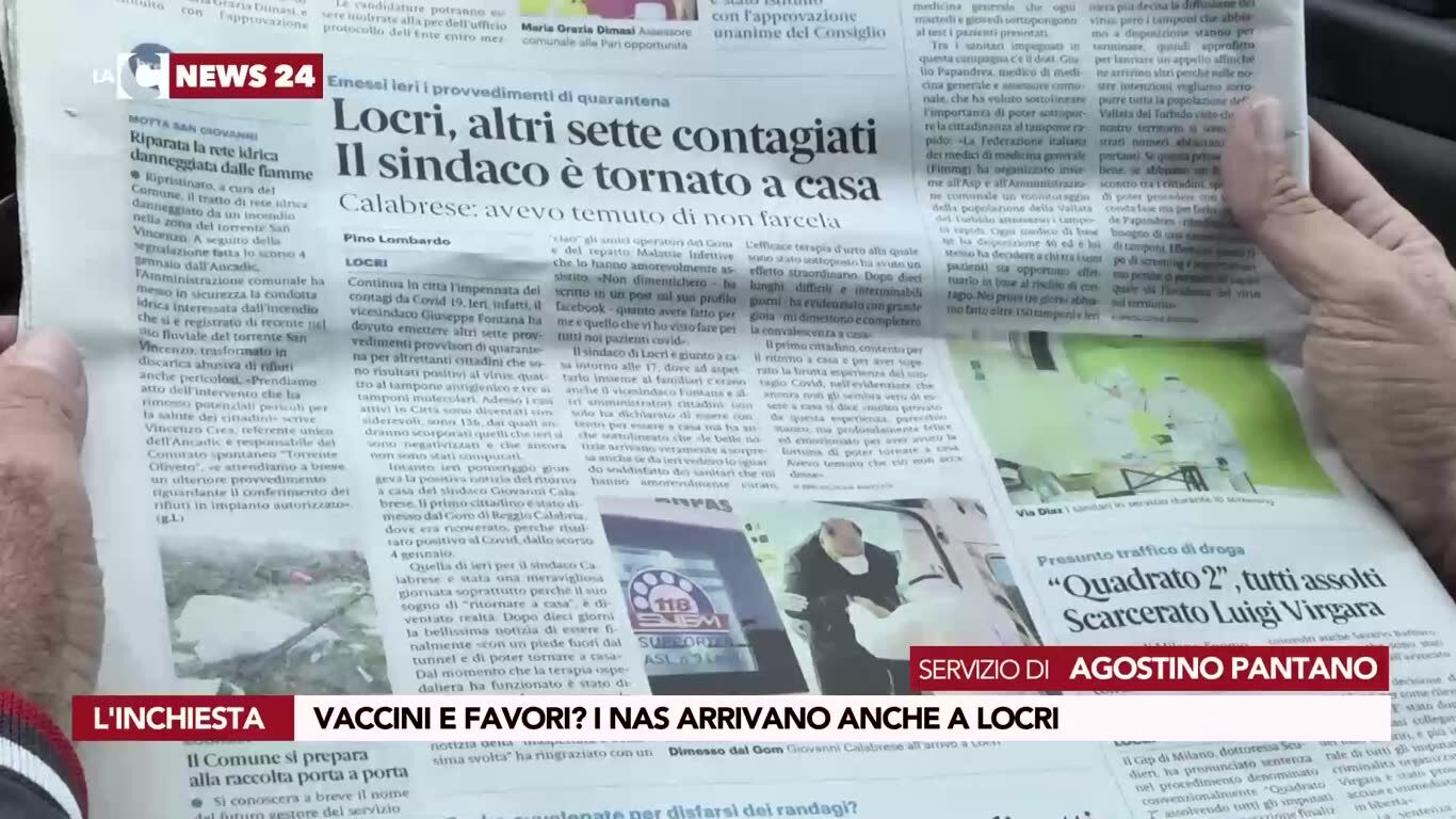 Vaccini e favori, i Nas arrivano anche a Locri