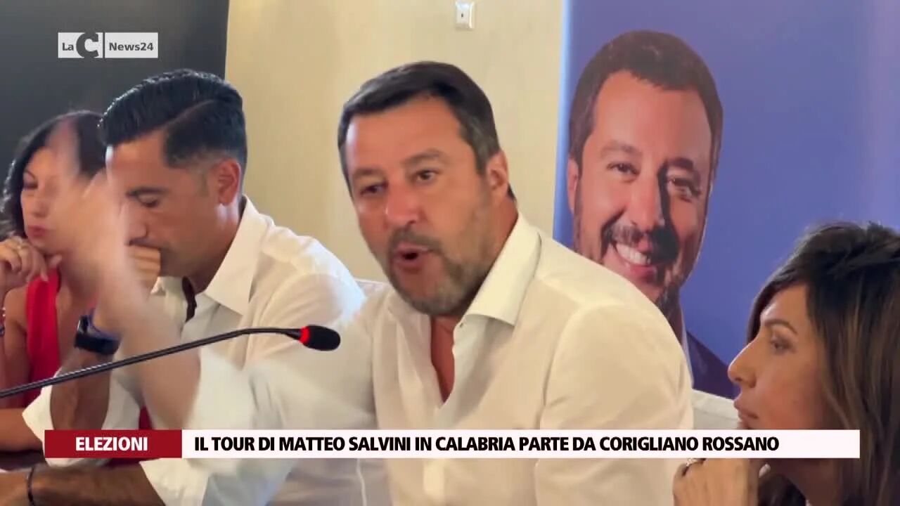 Il tour di Matteo Salvini in Calabria parte da Corigliano Rossano