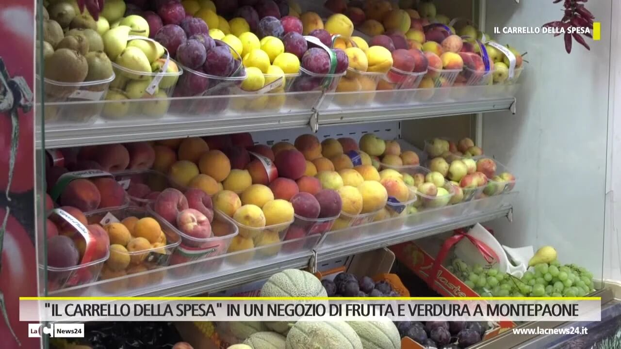 CARRELLO DELLA SPESA - IL CARRELLO DELLA SPESA IN UN NEGOZIO DI FRUTTA E VERDURA A MONTEPAONE