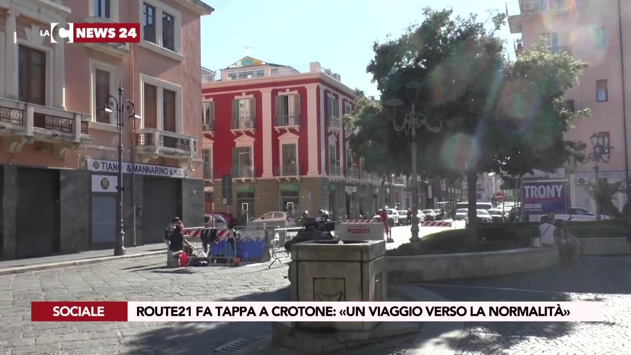 Route21 fa tappa a Crotone: «un viaggio verso la normalità»
