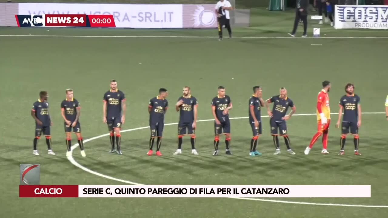 Serie C, quinto pareggio di fila per il Catanzaro