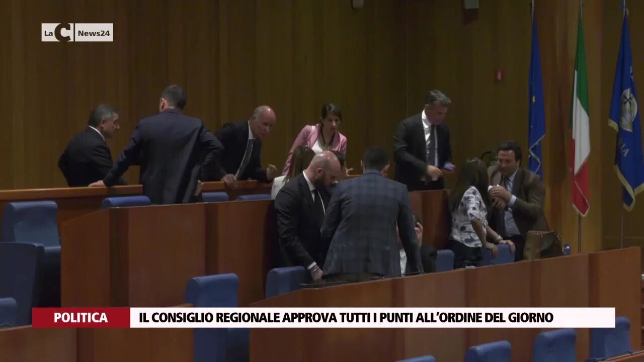 Il Consiglio regionale approva tutti i punti all’ordine del giorno