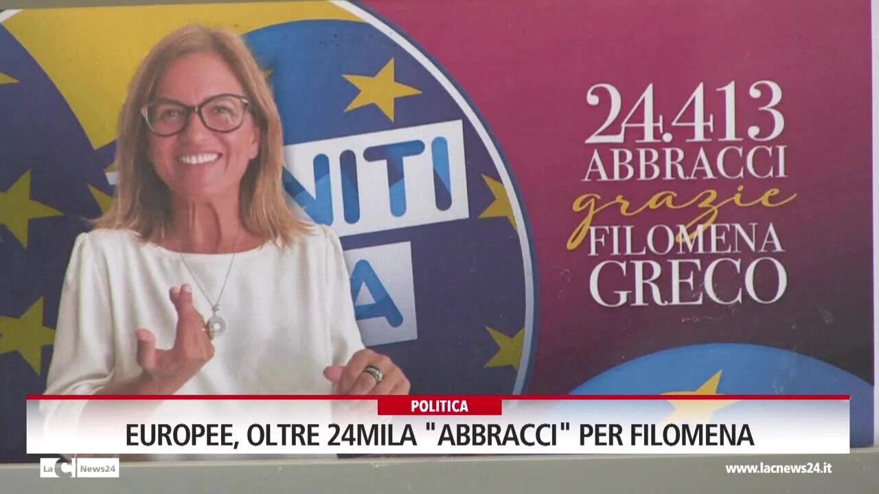 Europee, oltre 24mila abbracci per Filomena