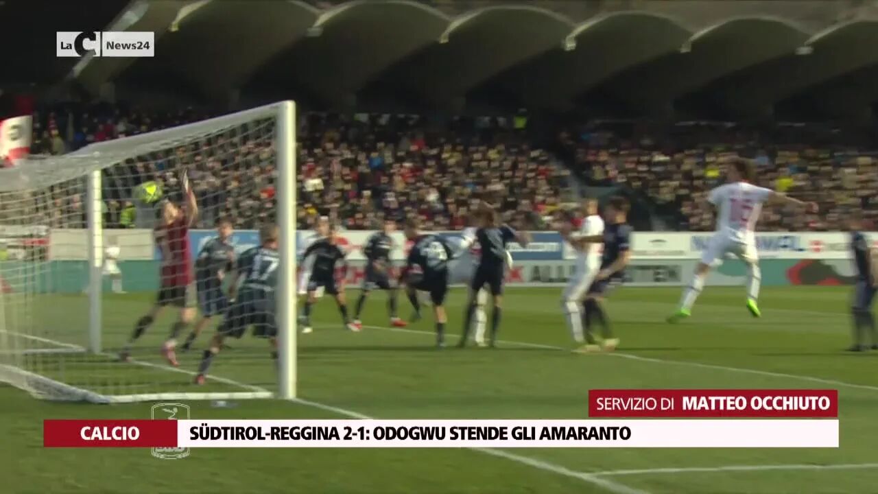 Südtirol-Reggina 2-1, Odogwu stende gli amaranto