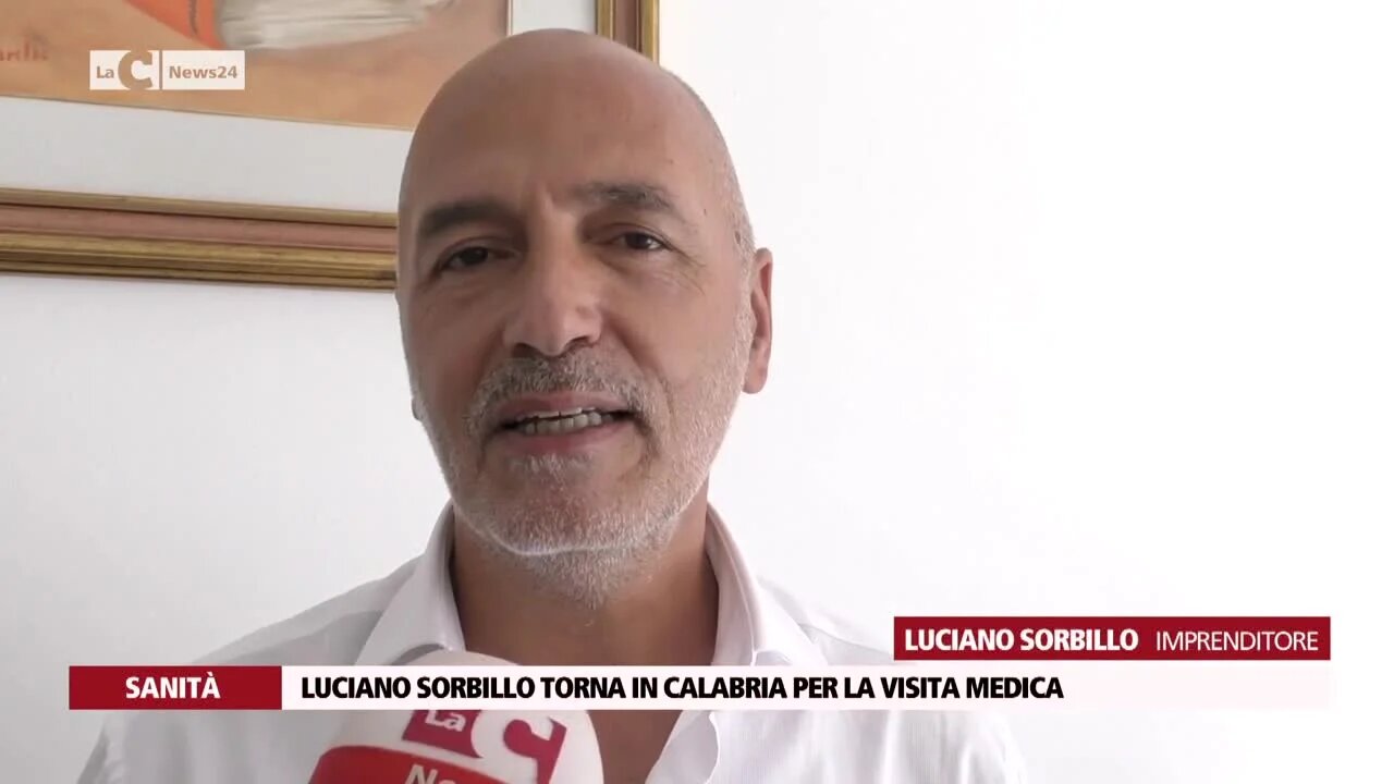 Luciano Sorbillo torna in Calabria per la visita medica