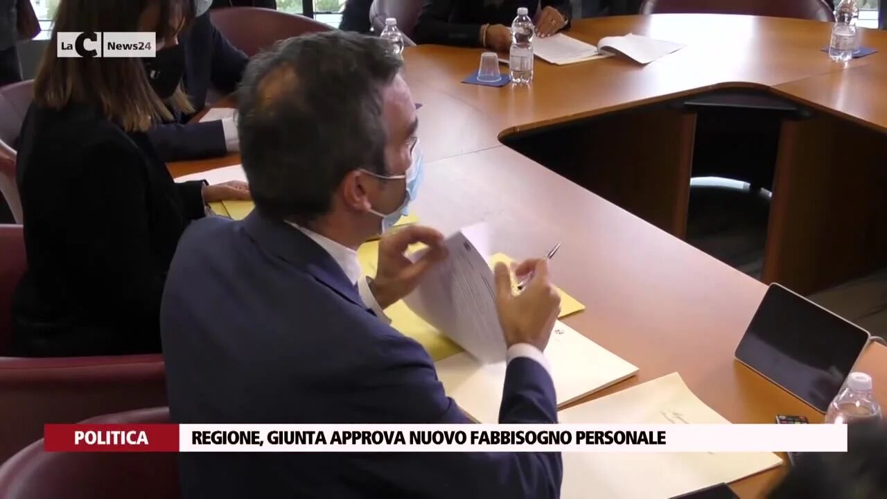 Regione, giunta approva nuovo fabbisogno personale