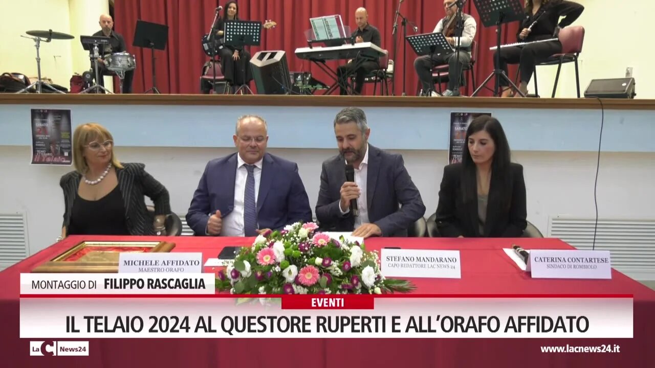 Il Telaio 2024 al questore Ruperti e all’orafo Affidato