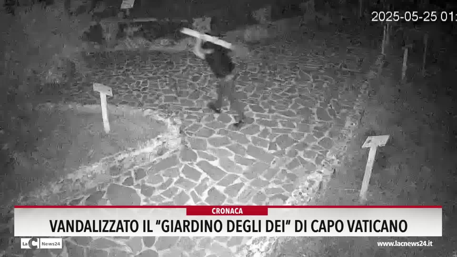 Vandalizzato il giardino degli dei di Capo Vaticano