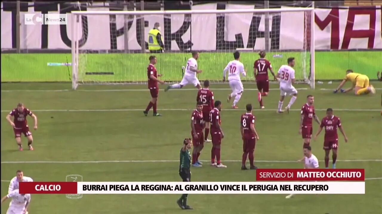 Burrai piega la Reggina, al Granillo vince il Perugia nel recupero