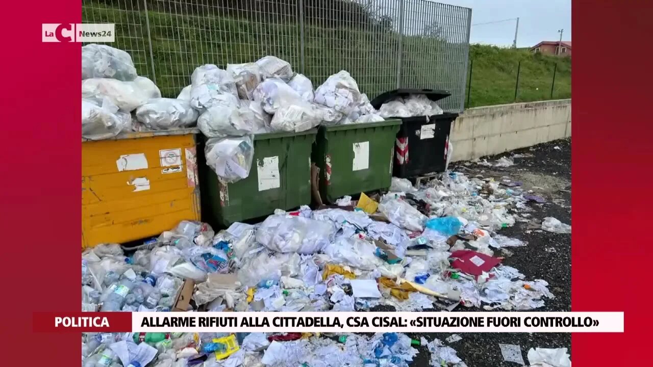 Allarme rifiuti alla Cittadella, Csa-Cisal: «Situazione fuori controllo, Occhiuto intervenga» -Video