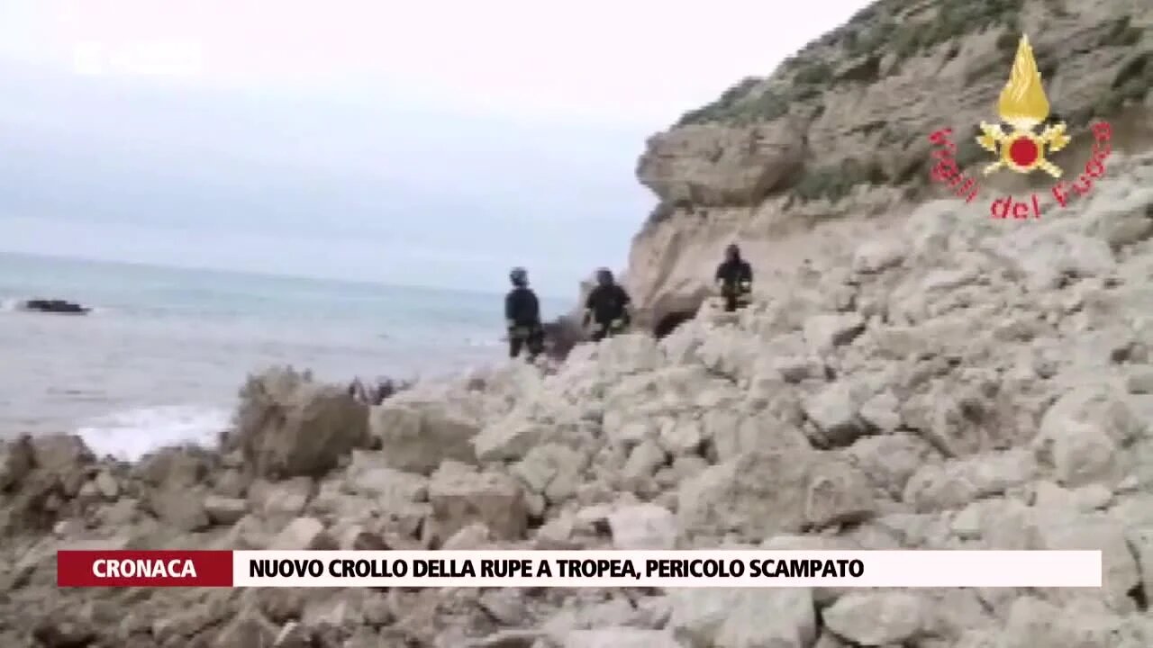 Nuovo crollo della rupe a Tropea, pericolo scampato