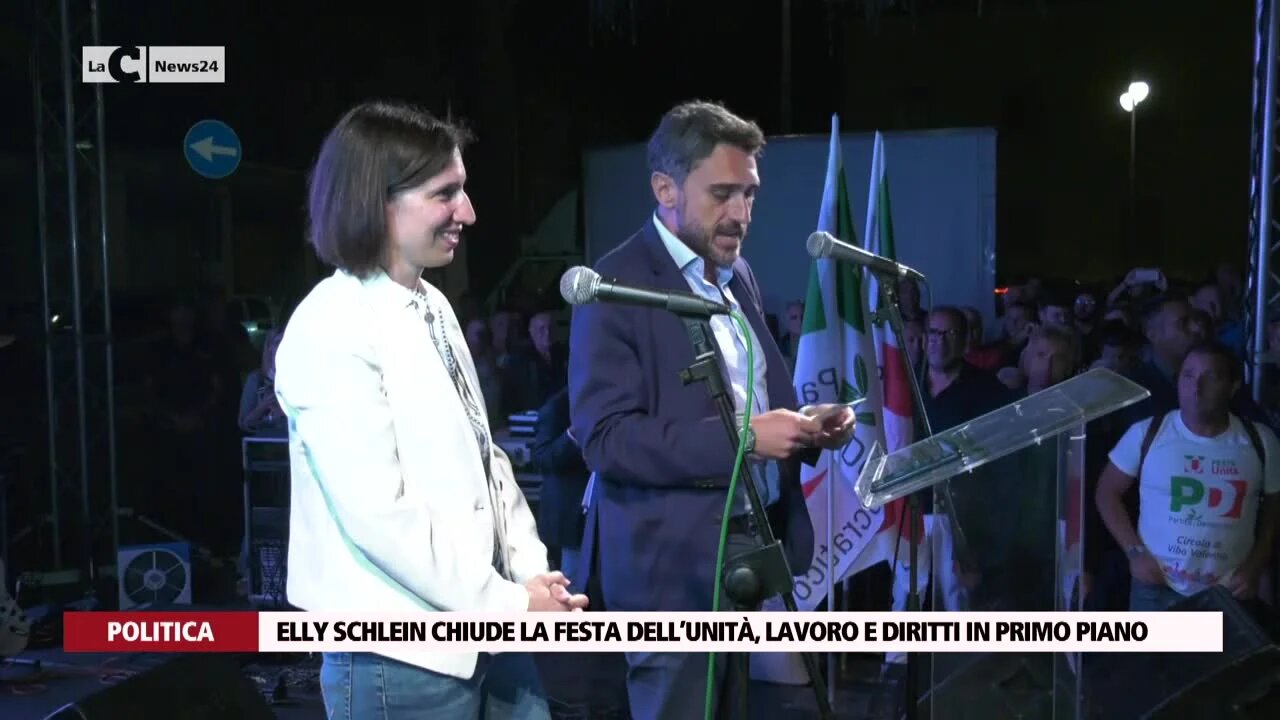 Elly Schlein chiude la Festa dell’Unità, lavoro e diritti in primo piano