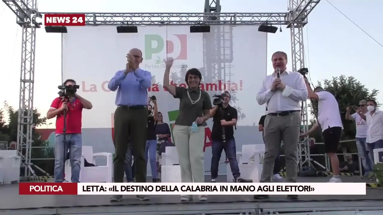 Letta: «Il destino della Calabria in mano agli elettori»