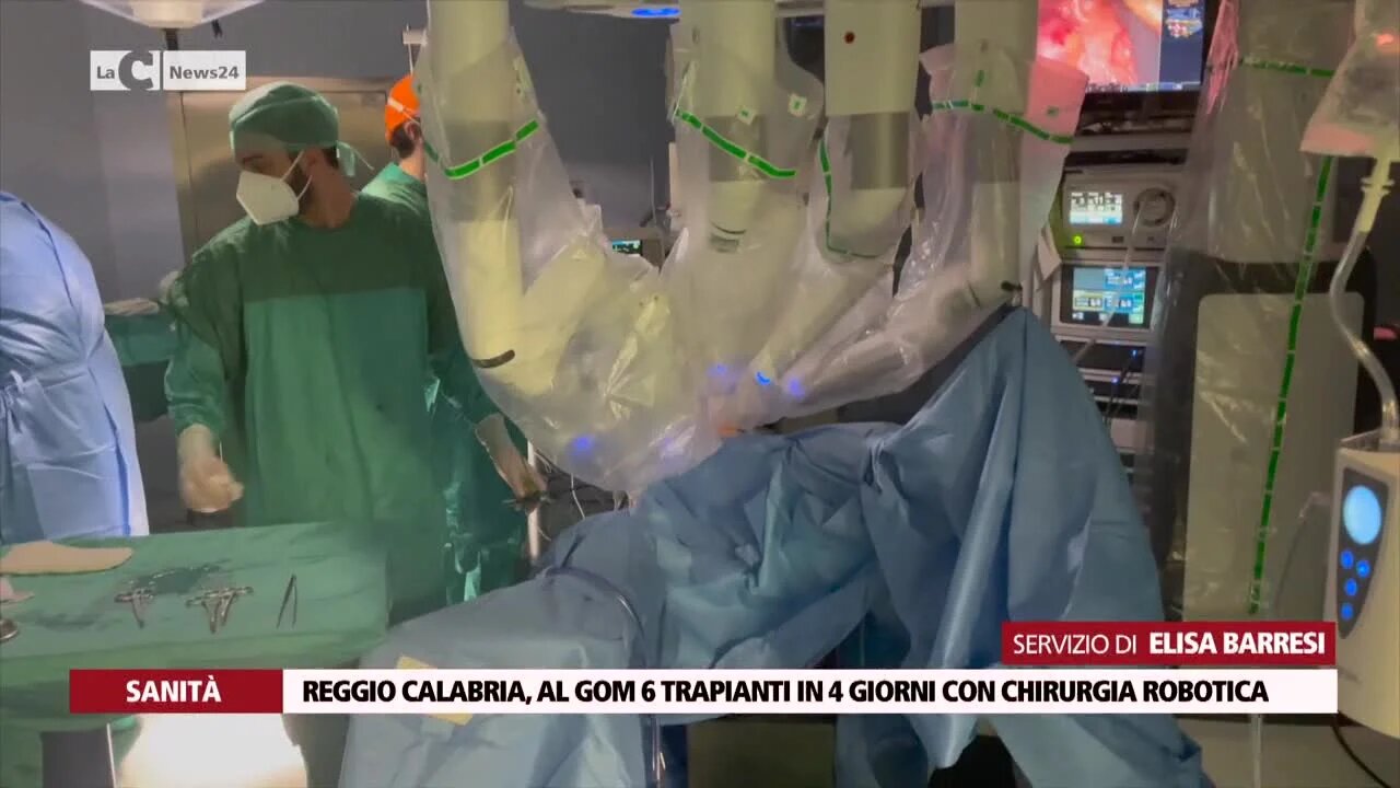 Reggio Calabria, al Gom 6 trapianti in 4 giorni con chirurgia robotica