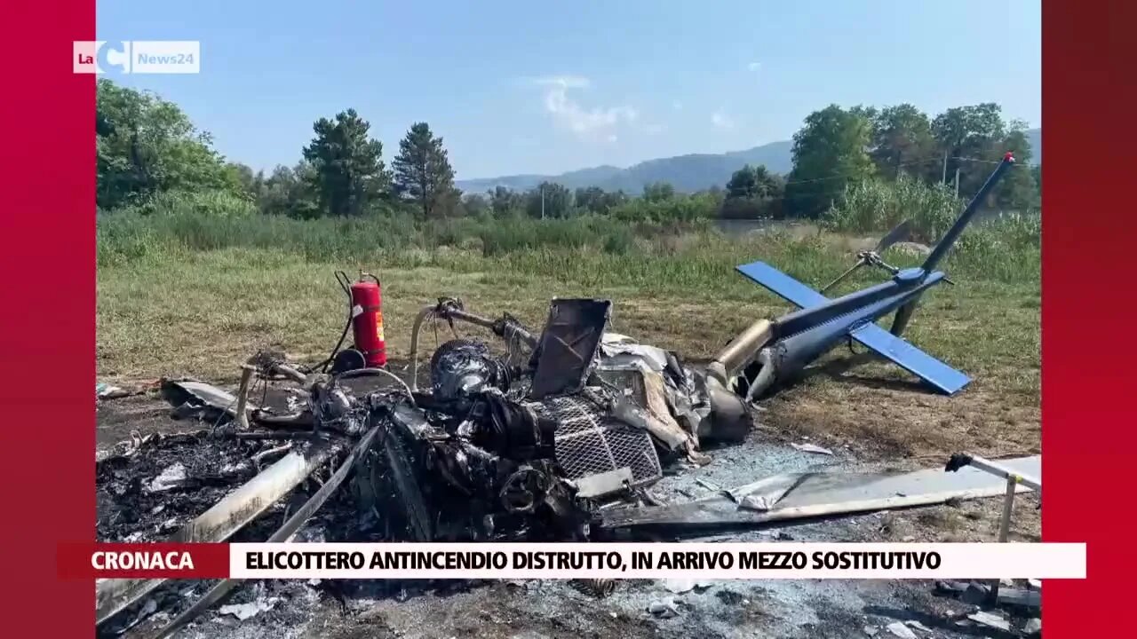 Elicottero antincendio distrutto, in arrivo mezzo sostitutivo