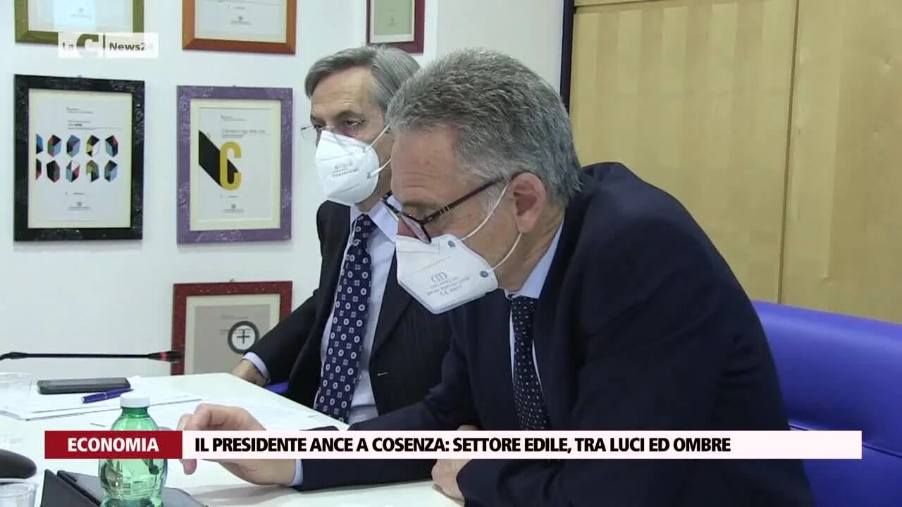 Il presidente Ance a Cosenza. Settore edile, tra luci ed ombre
