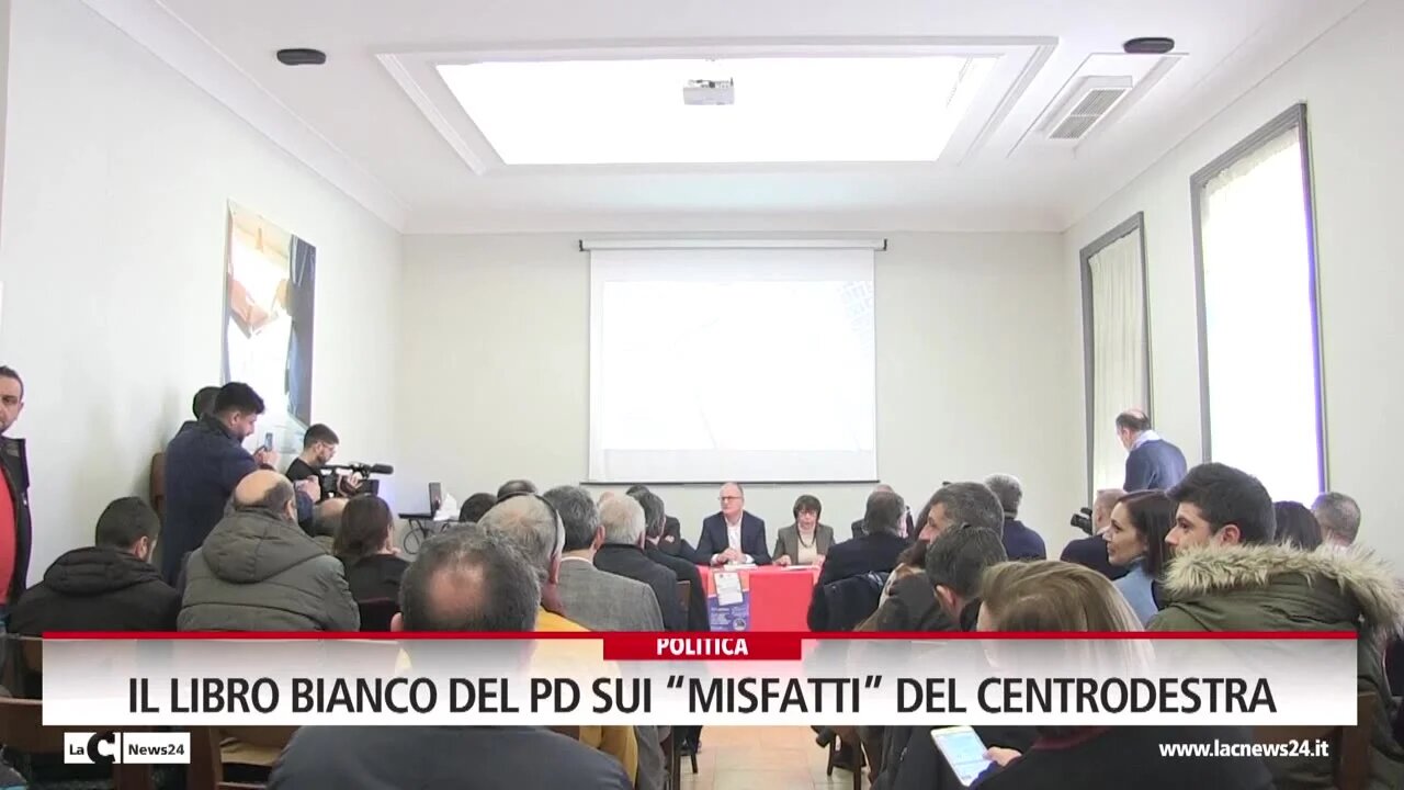 Il libro bianco del Pd sui “misfatti” del centrodestra