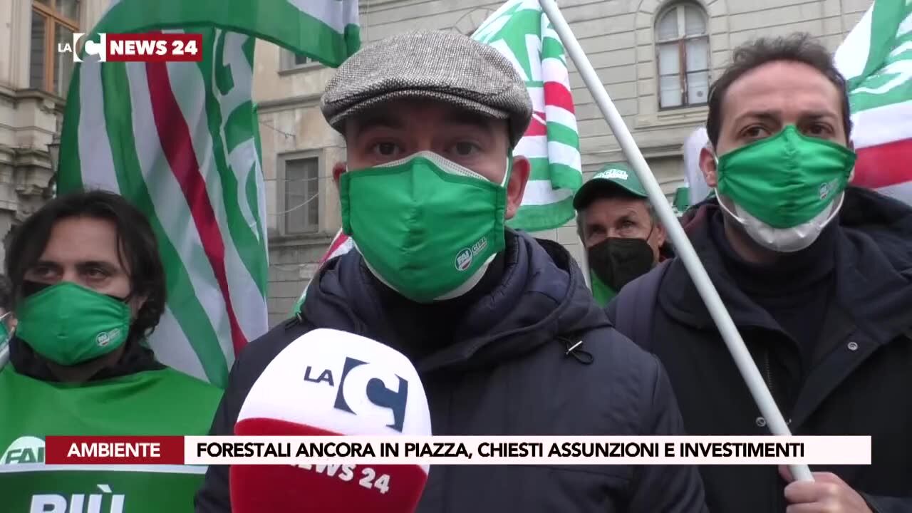 Forestali ancora in piazza, chiesti assunzioni e investimenti