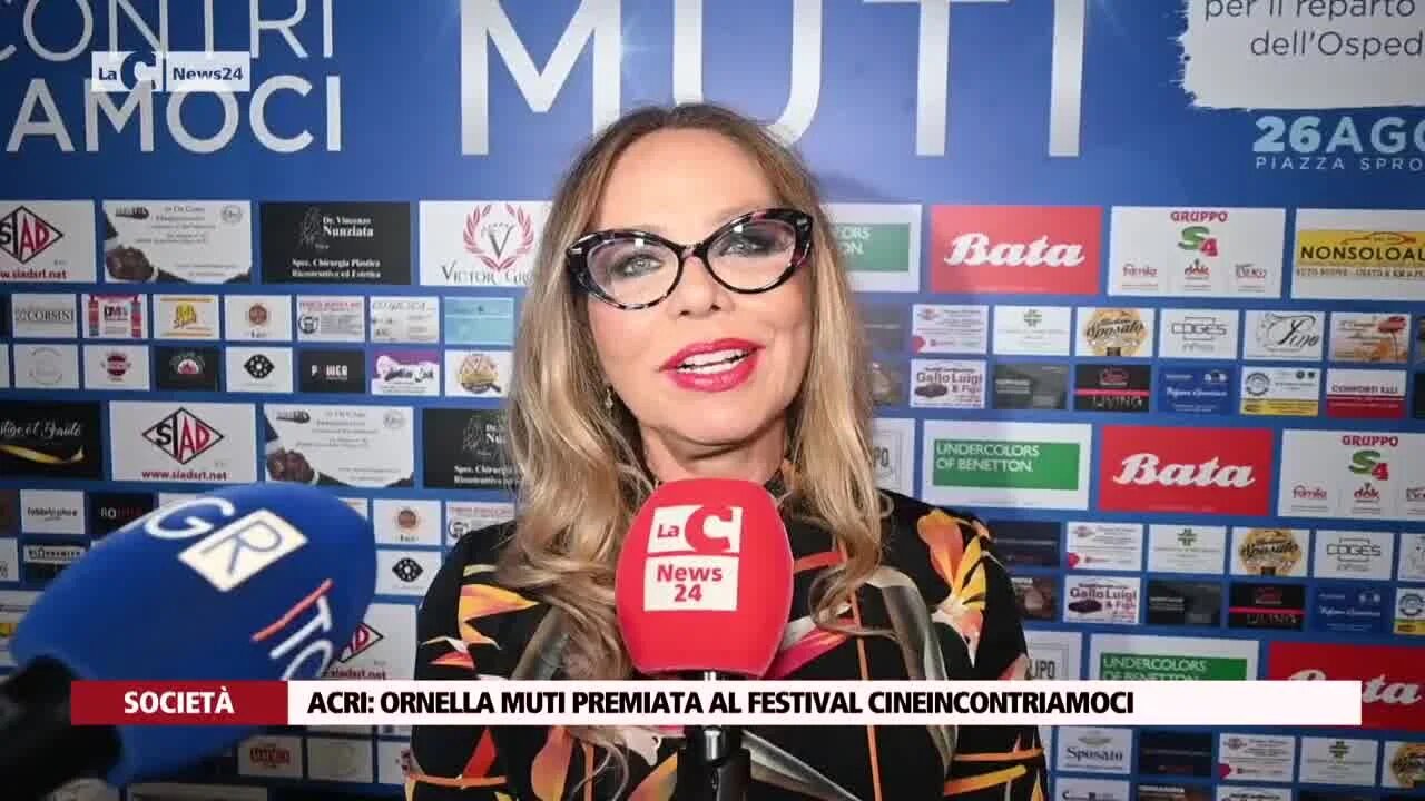 Acri: Ornella Muti premiata al festival Cineincontriamoci