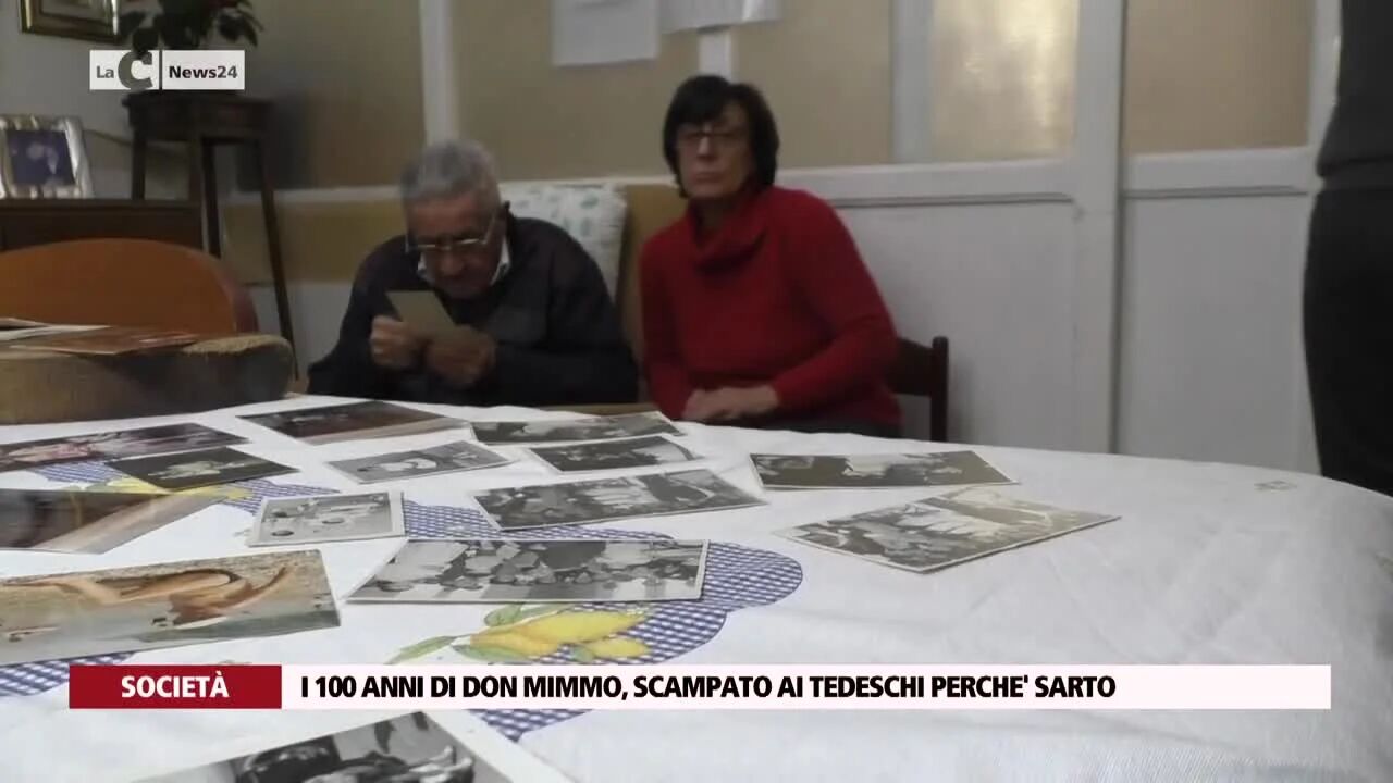 I 100 anni di don Mimmo, scampato ai tedeschi perché sarto