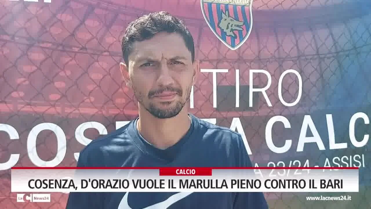 Cosenza, D'Orazio vuole il Marulla pieno contro il Bari