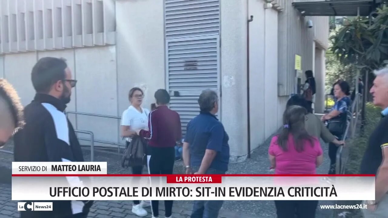 Ufficio postale di Mirto: sit-in evidenzia criticità