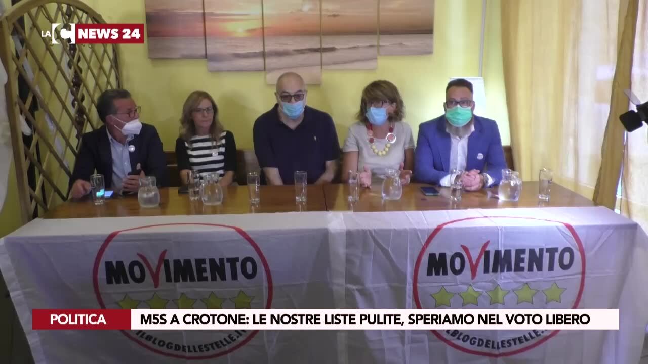 M5s a Crotone: «Le nostre liste pulite, speriamo nel voto libero»