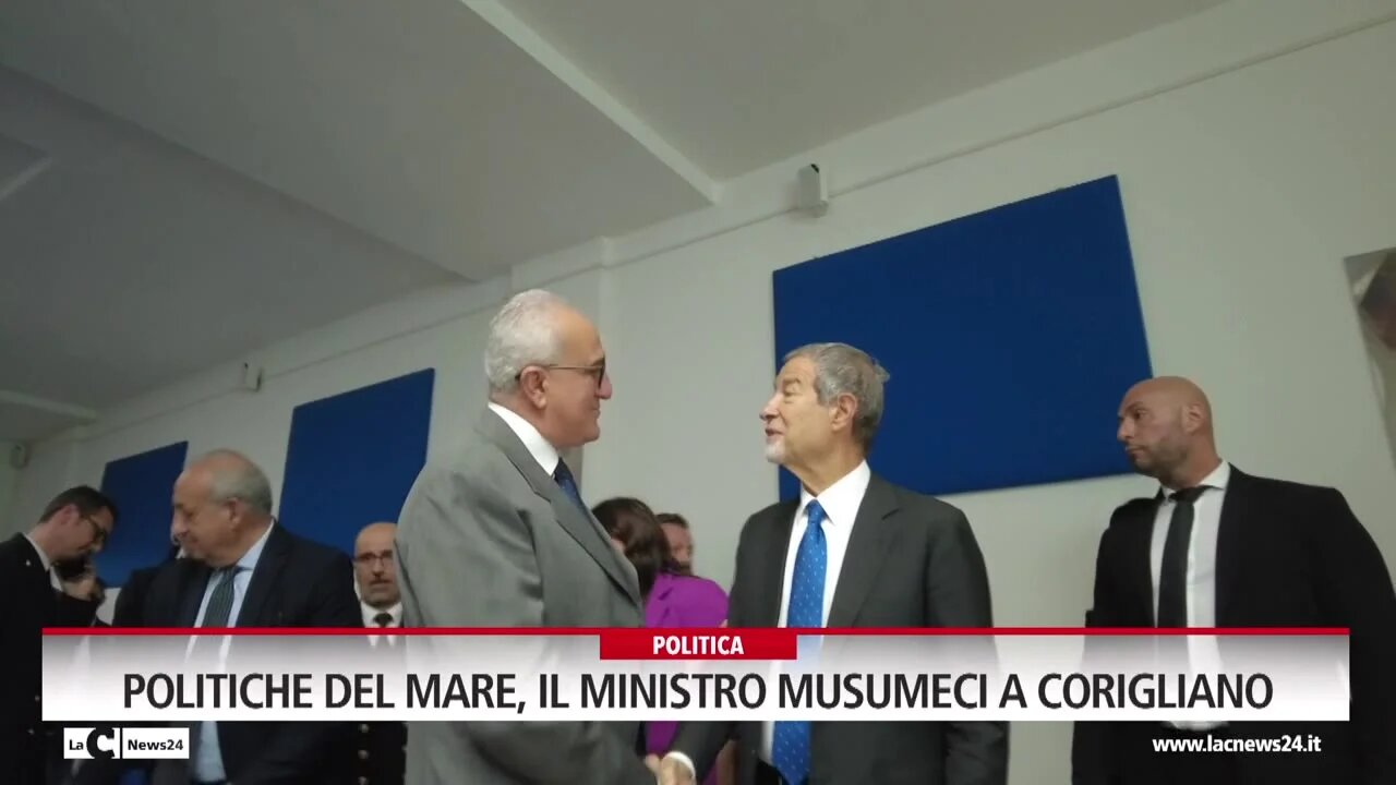 Politiche del mare, il ministro Musumeci a Corigliano