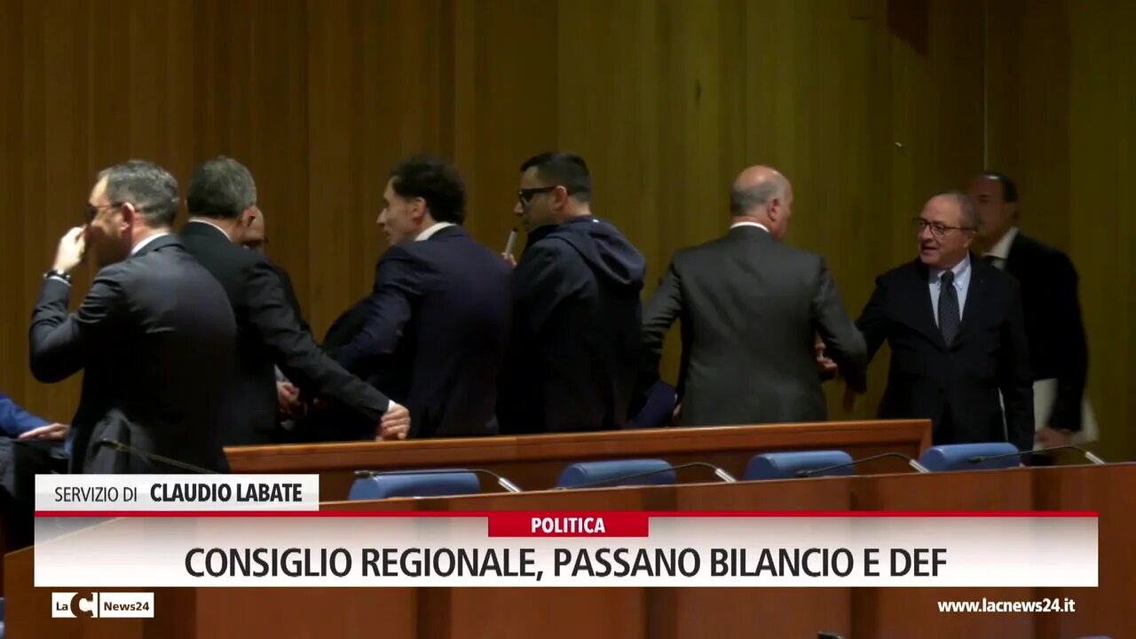 Consiglio Regionale, passano bilancio e def