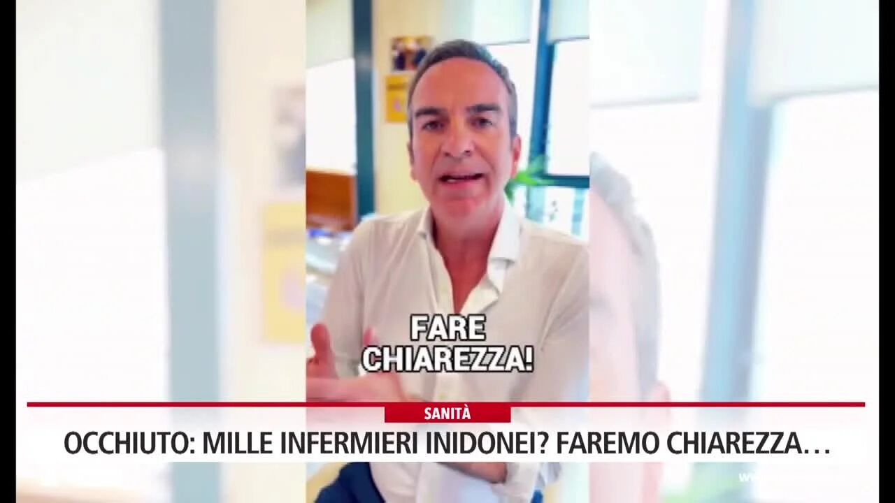 Occhiuto: mille infermieri inidonei? Faremo chiarezza…