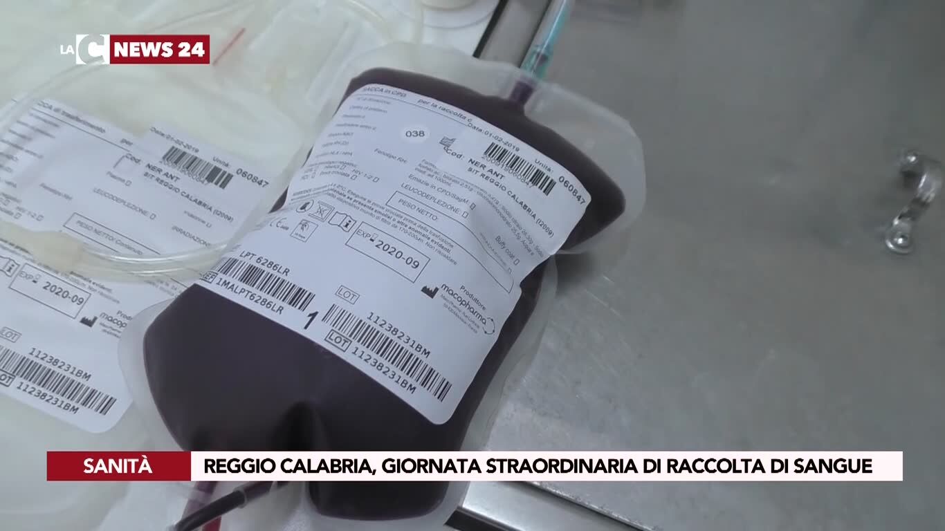 Reggio Calabria, giornata straordinaria di raccolta di sangue