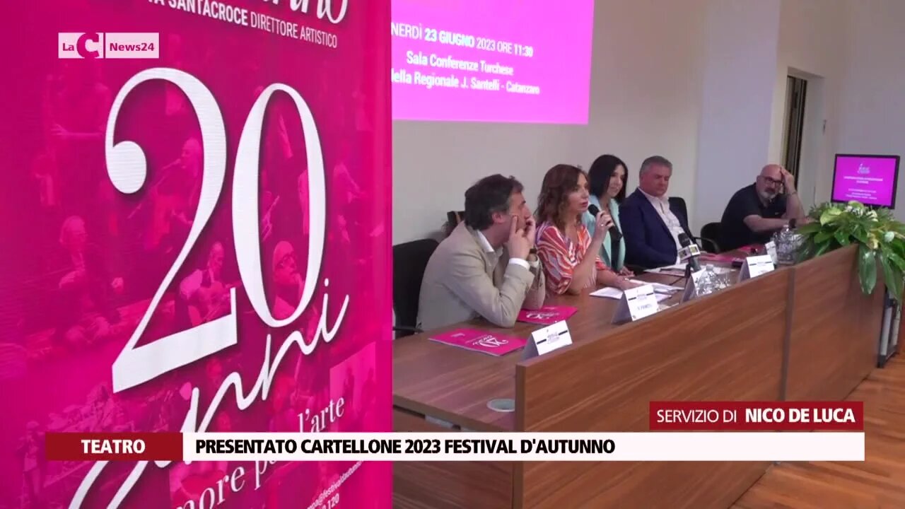 Presentato cartellone 2023 Festival d'Autunno