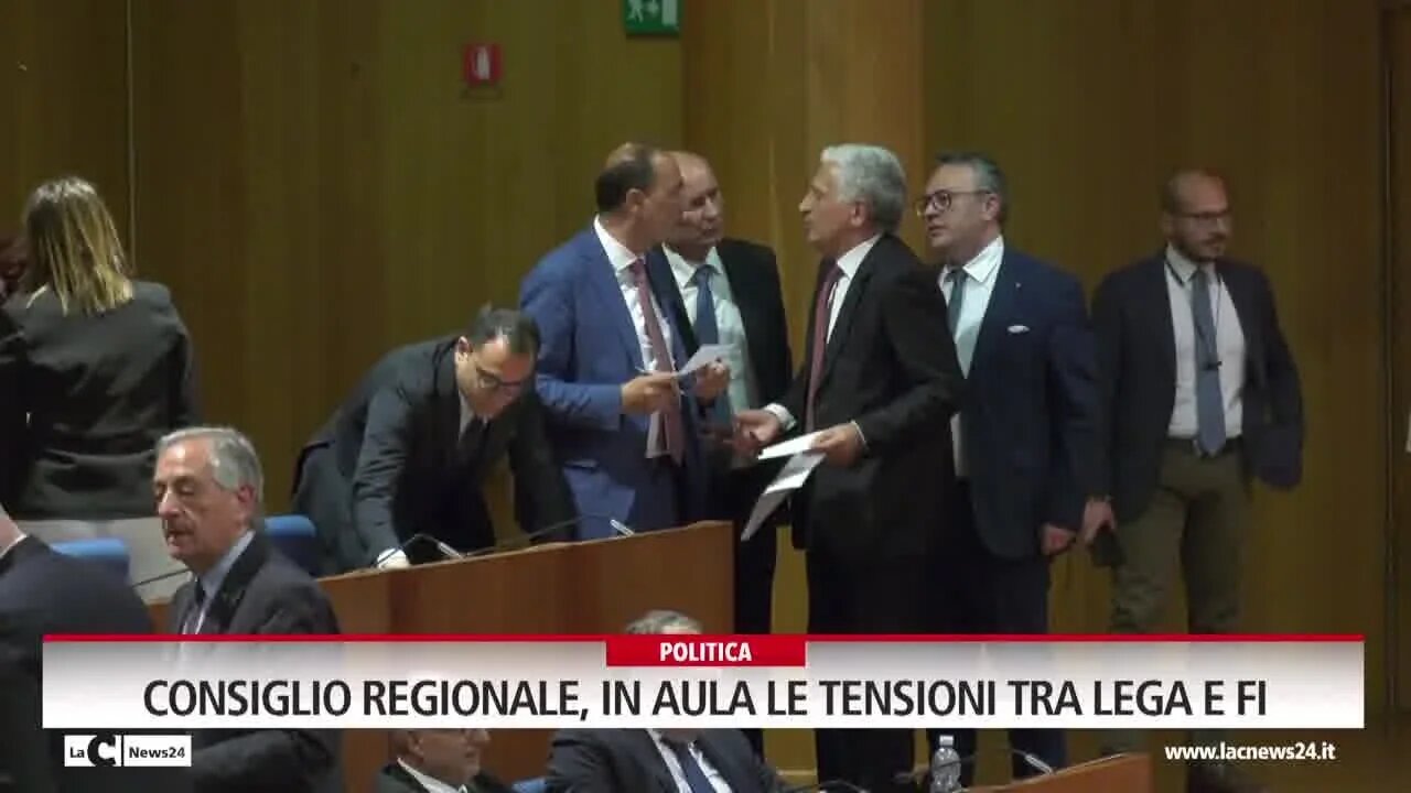 Consiglio regionale, in aula le tensioni tra Lega e FI