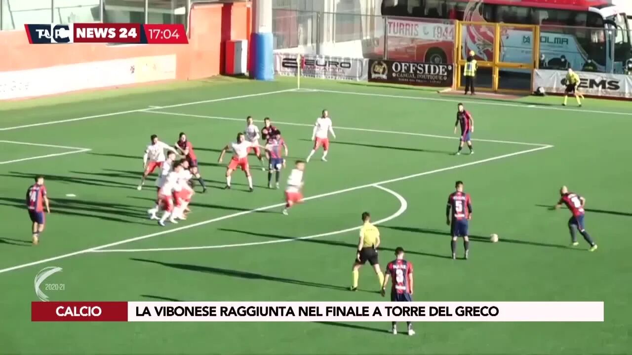 La Vibonese raggiunta nel finale a Torre del Greco