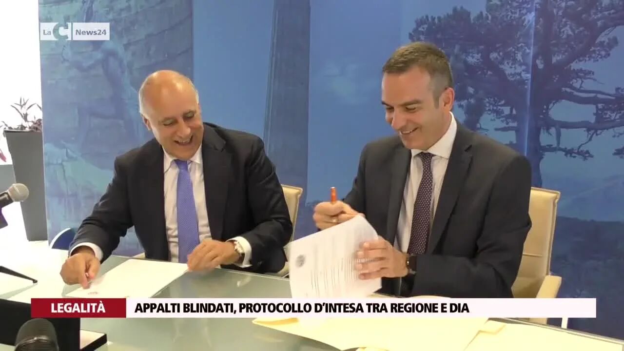 Appalti blindati, protocollo d’intesa tra Regione e Dia