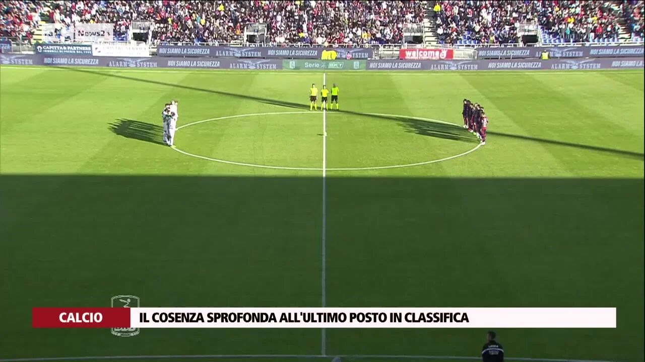 Il Cosenza sprofonda all'ultimo posto in classifica