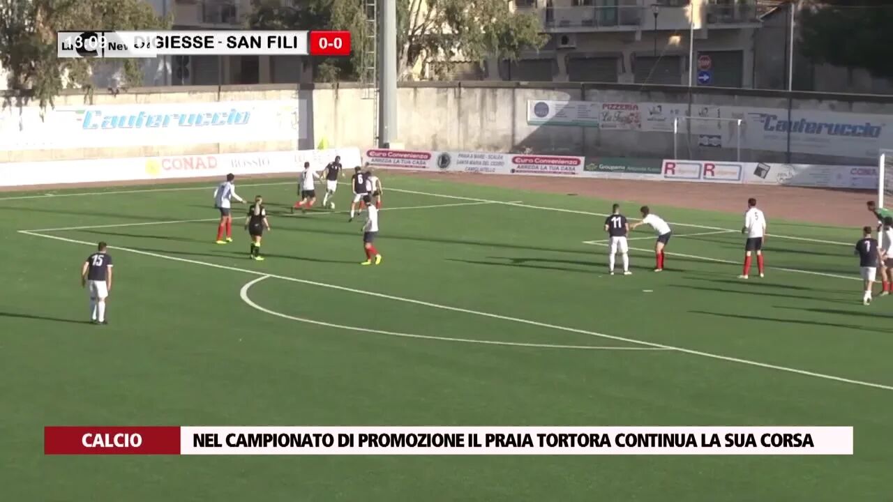 Nel campionato di Promozione il Praia Tortora continua la sua corsa