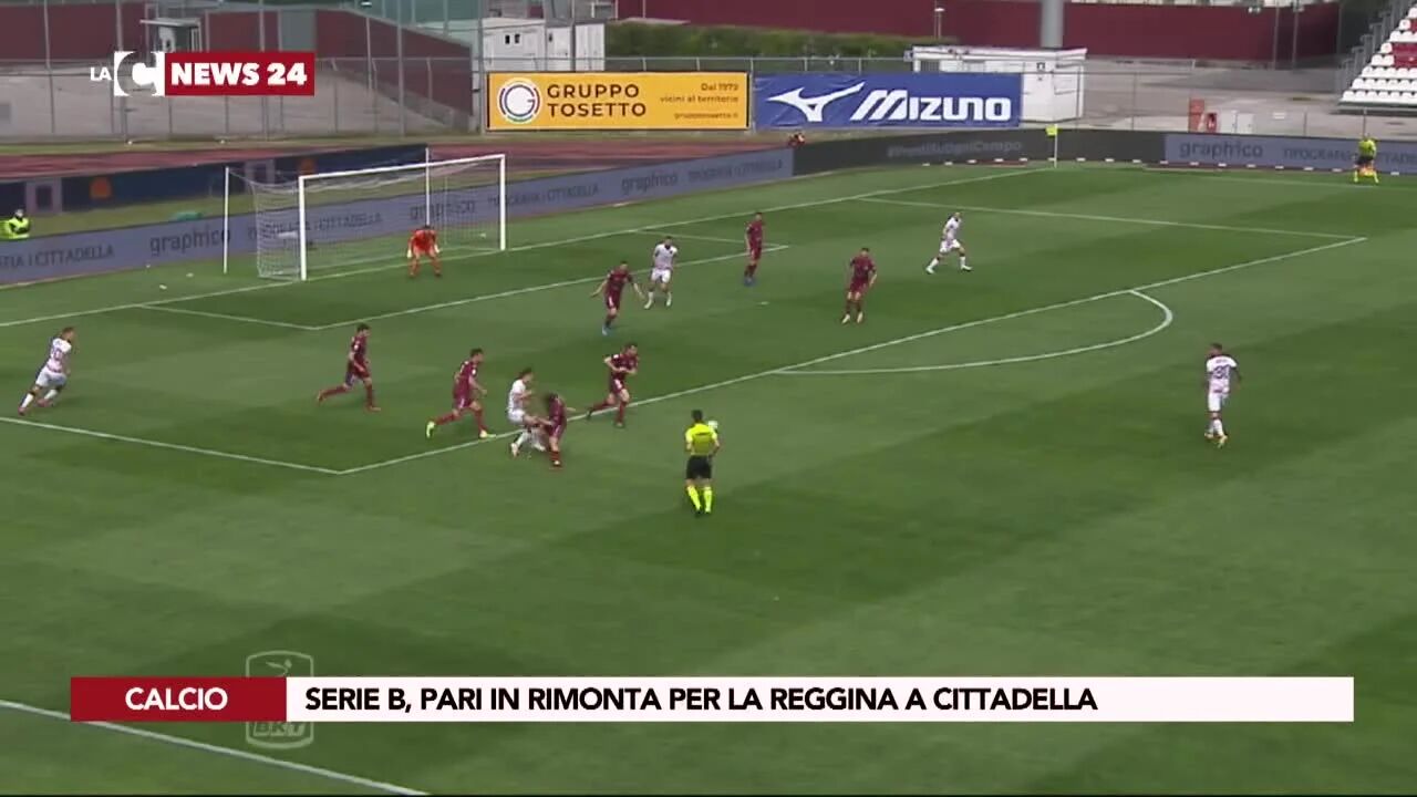 Serie B, pari in rimonta per la Reggina a Cittadella