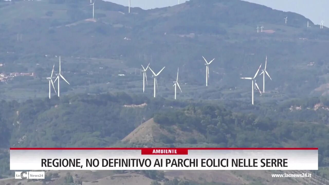 Regione, no definitivo ai parchi eolici nelle Serre