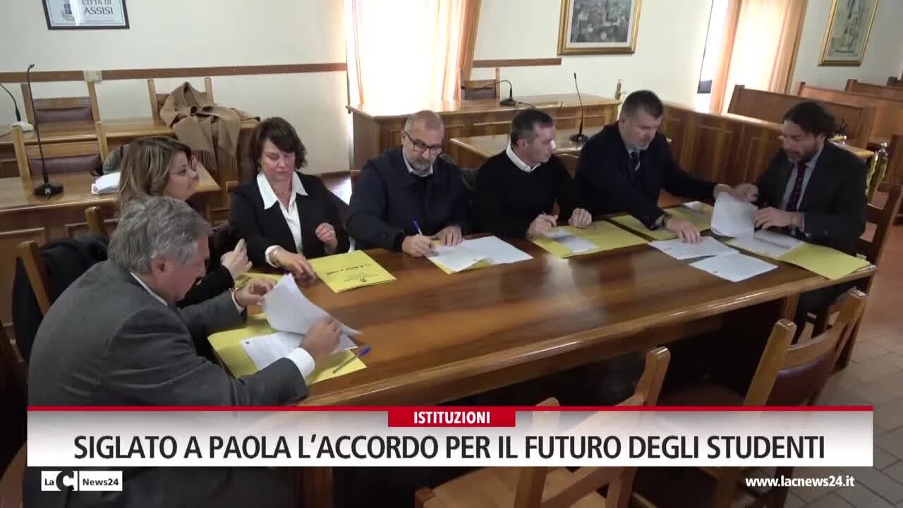 Siglato a Paola l’accordo per il futuro degli studenti