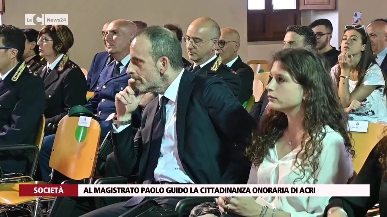 Al magistrato Paolo Guido la cittadinanza onoraria di Acri