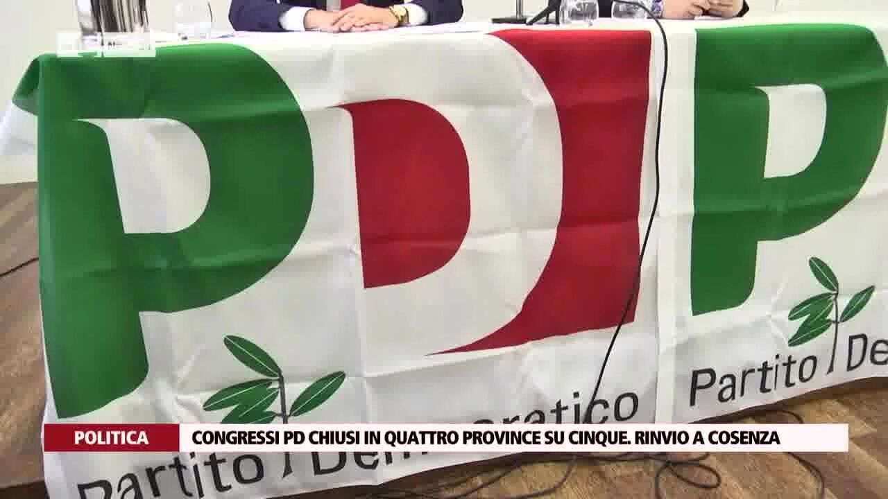 Congressi Pd chiusi in quattro province su cinque. Rinvio a Cosenza