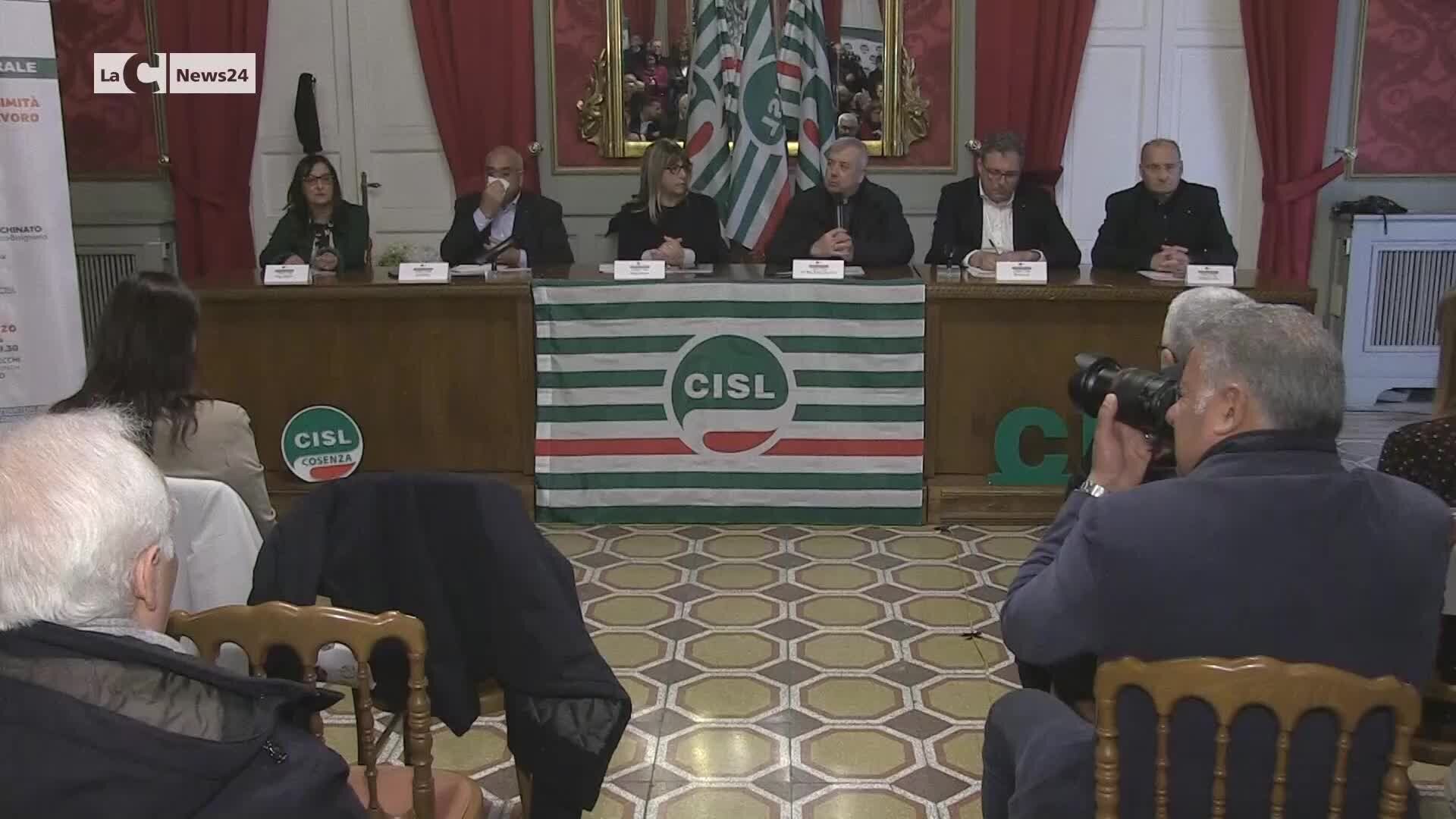 La Cisl di Cosenza celebra il Consiglio generale: sul tavolo occupazione, infrastrutture e cittadinanza | VIDEO