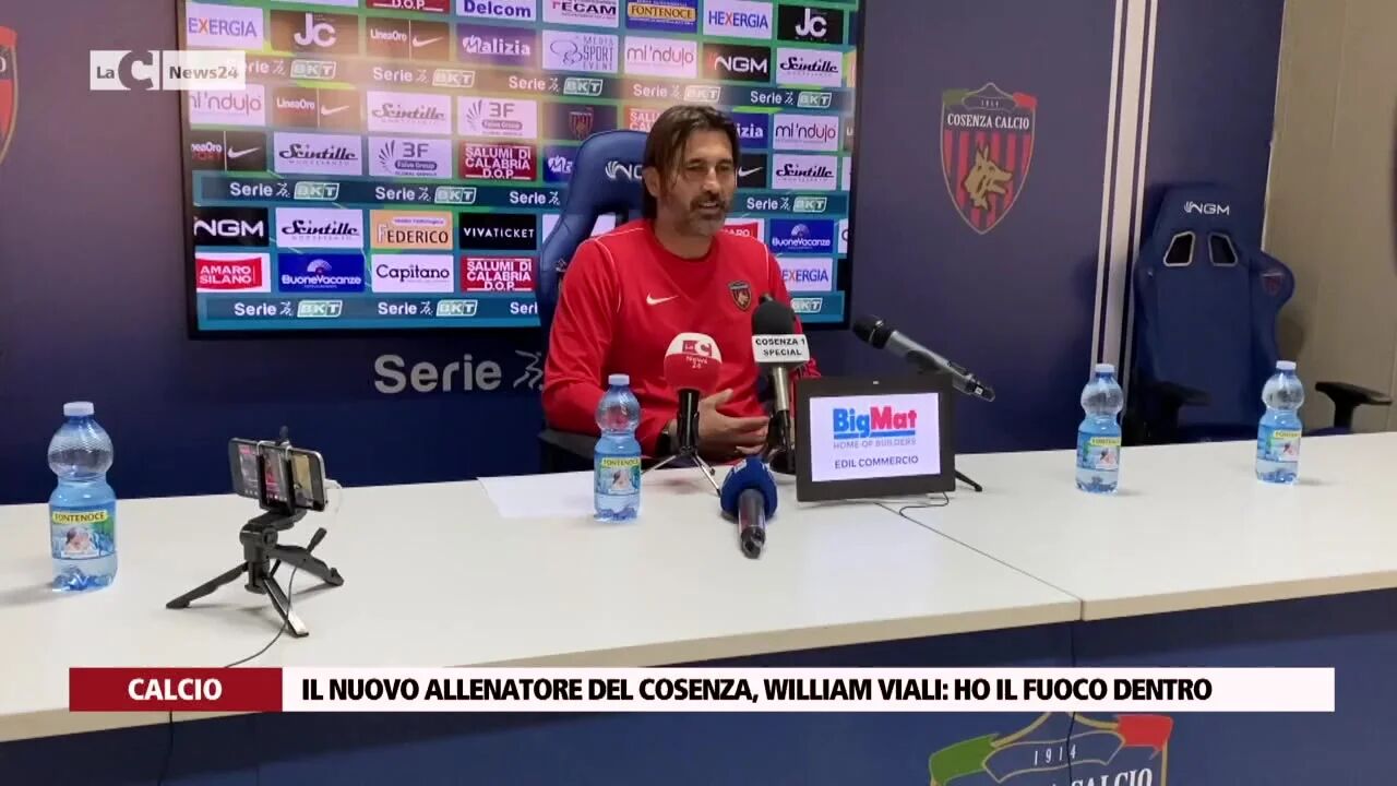 Il nuovo allenatore del Cosenza, William Viali ho il fuoco dentro