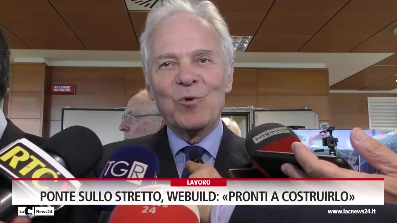 Ponte sullo Stretto, Webuild: «Pronti a costruirlo»