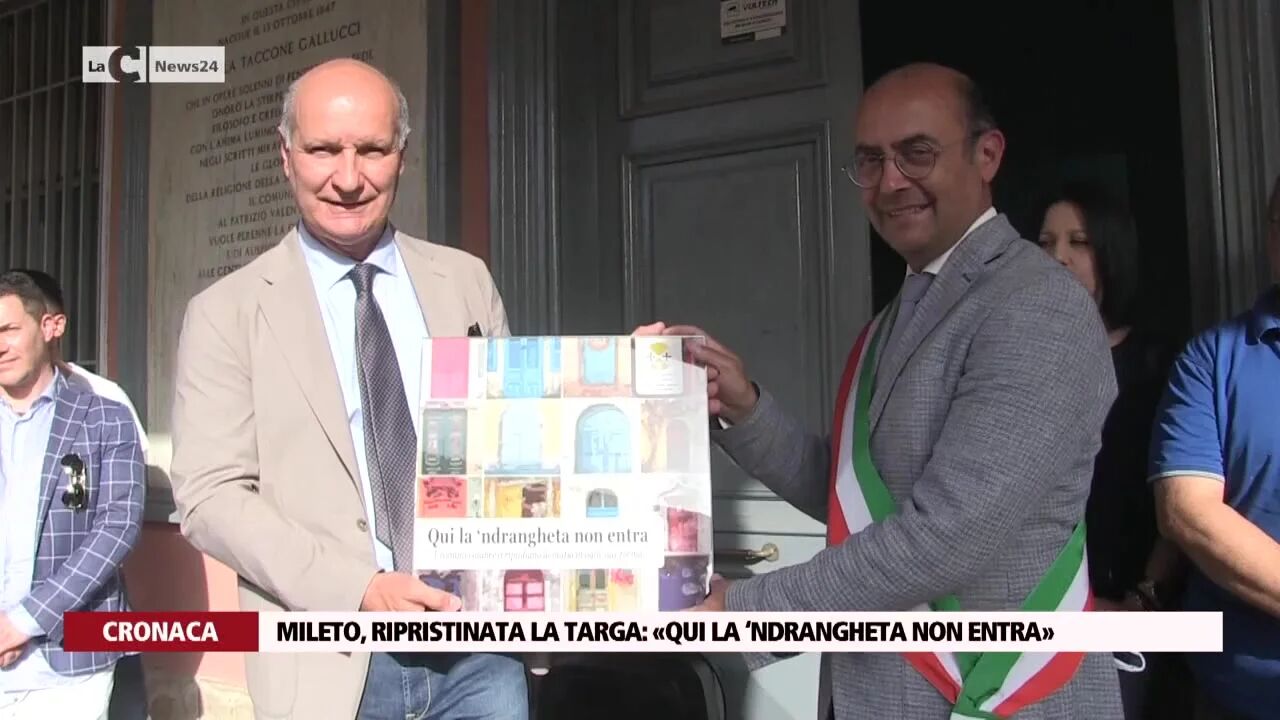 Mileto, ripristinata la targa: «Qui la ‘ndrangheta non entra»