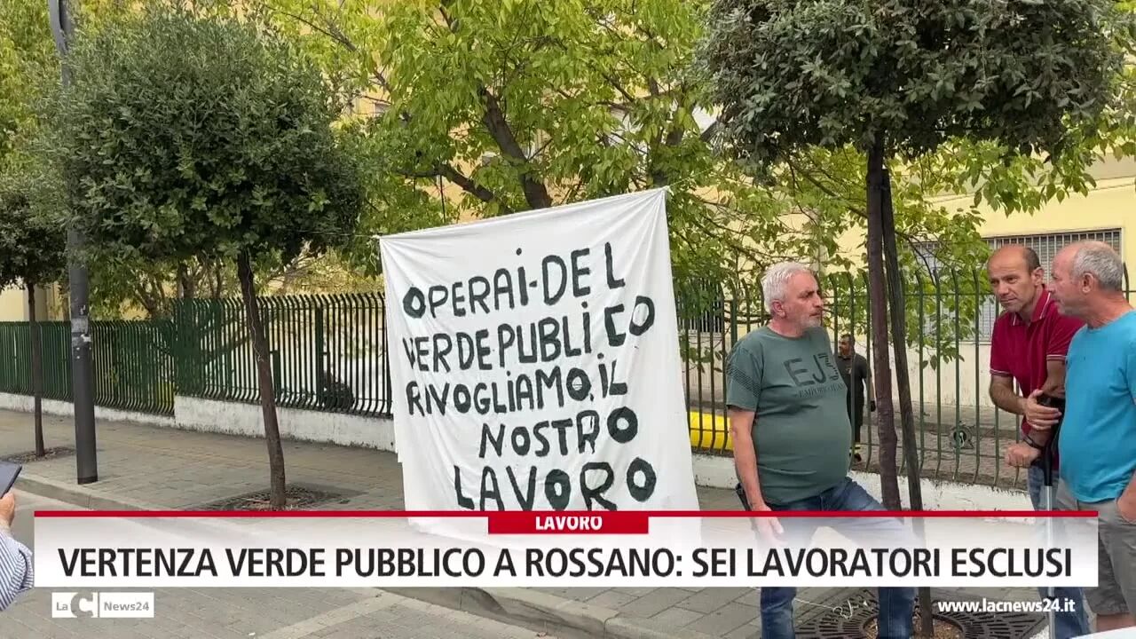Vertenza verde pubblico a Rossano: sei lavoratori esclusi