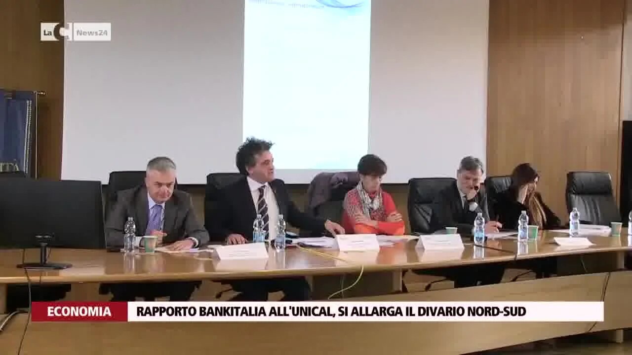 Rapporto Bankitalia all'Unical, si allarga il divario Nord-Sud