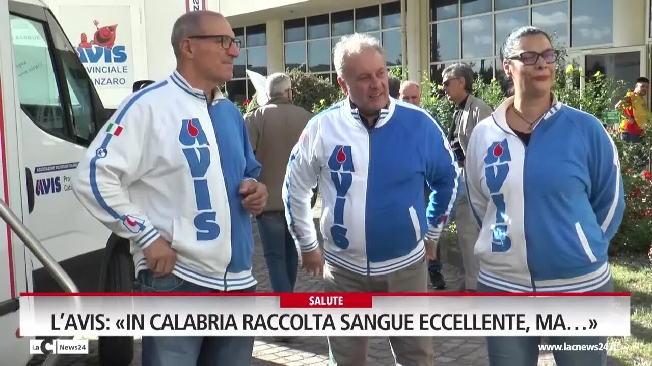 L’Avis: «In Calabria raccolta sangue eccellente, ma…»