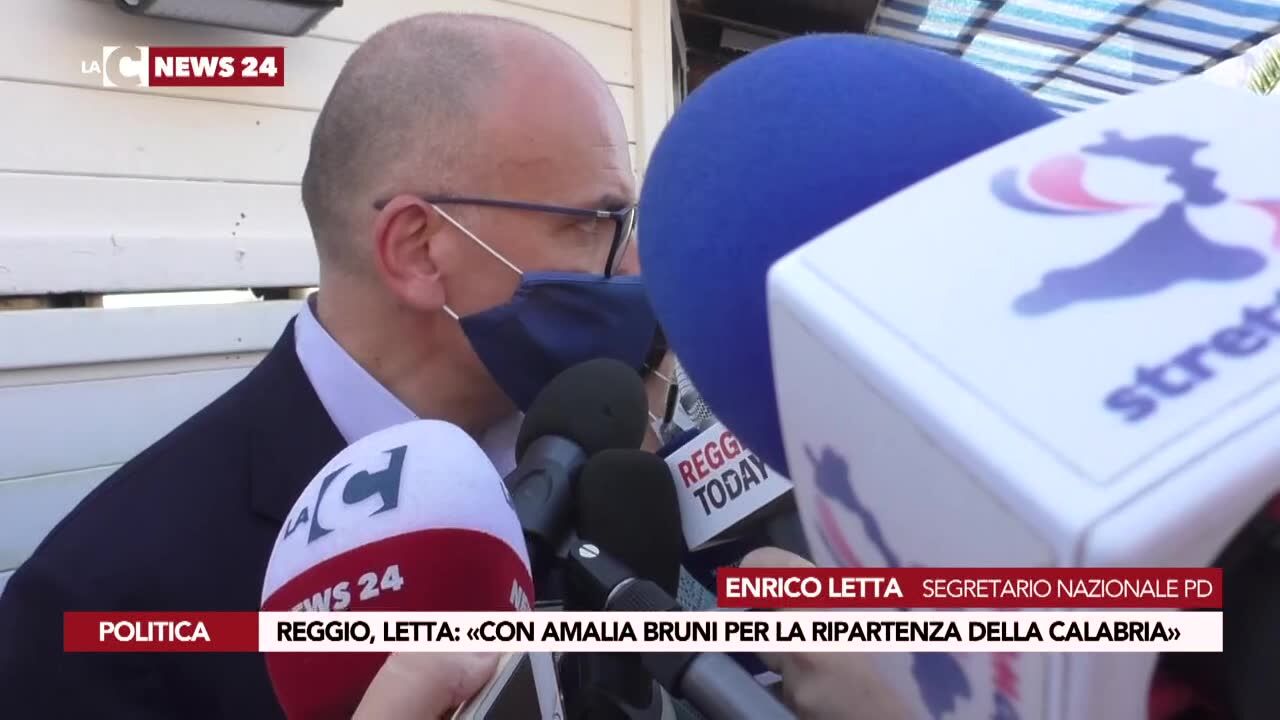 Reggio, Letta: «Con Amalia Bruni per la ripartenza della Calabria»